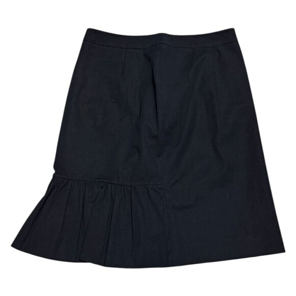 PRADA Vintage Knee-Length Black Ruffle Luxury Designer Skirt Size 4 / Small - Picture 4 of 8